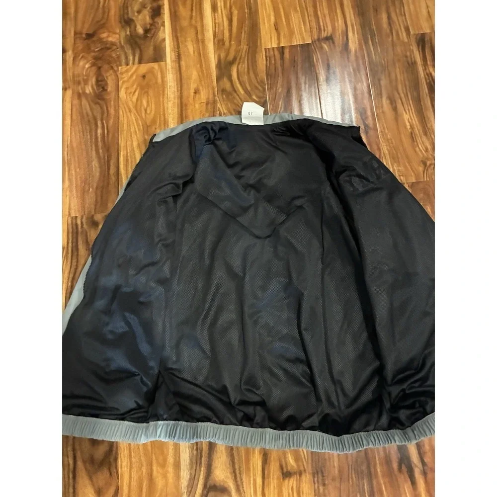 US Army IPFU PT Training Jacket Grey Black Nylon Windbreaker Large Long PFU‎